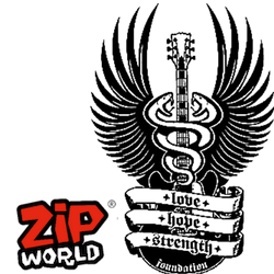 Zip World and Love Hope Strength Foundation logos